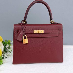 Hermès Kelly Sellier 25 Rouge H 55 Epsom 2020 Y