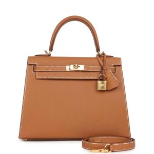 Hermès Kelly Sellier 25 Gold 37 Epsom 2022 U