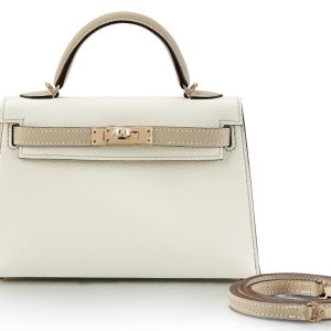 Hermès Kelly Sellier & Bicolor 20 Craie  10, Trench S2 Epsom 2024 U