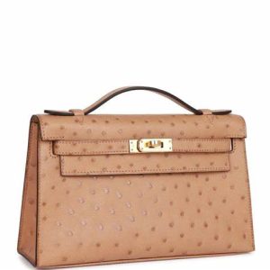 Hermès Kelly Pochette Chai 0M Ostrich 2023 B