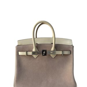 Hermès Birkin  25 Glycine 4W, Nata I2 Grizzly, Swift 2022 U