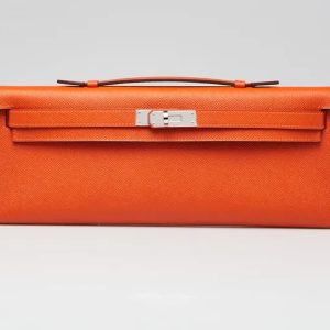 Hermès Kelly Cut Orange Feu 9J Epsom 2015 T