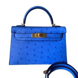 Hermès Kelly  20 Bleuet 07 Ostrich 2021 Z