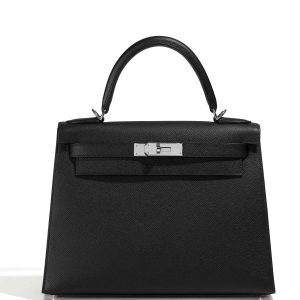 Hermès Kelly Sellier 28 Black 89 Epsom 2019 D