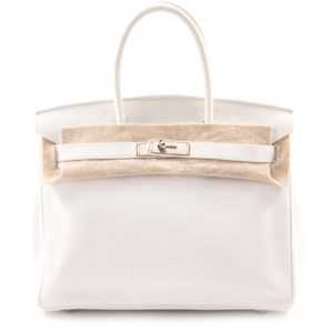 Hermès Birkin  30 White 01 Clemence 2015 T
