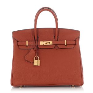 Hermès Birkin  25 Cuivre  6C Togo 2020 Y