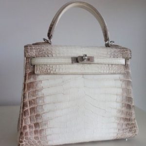 Hermès Kelly Himalaya 25 White 01 Niloticus Crocodile Matt 2016