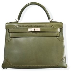 Hermès Kelly Ghillies 32 Vert Anglais 2Q Tadelakt 2012 P