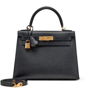 Hermès Kelly Sellier 28 Black 89 Epsom 2020 Y