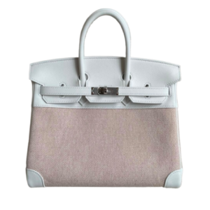 Hermès Birkin Quadrille & Tricolor 25 Beige 14, Ecru, New White 0U Toile, Swift 2024 W