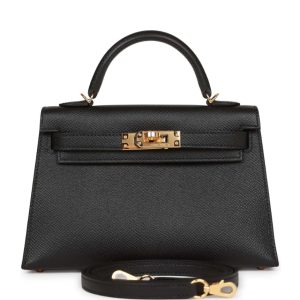 Hermès Kelly Sellier 20 Black 89 Epsom 2021 Z