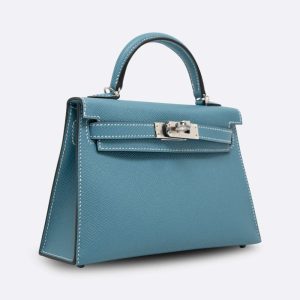 Hermès Kelly Sellier 20 Blue Jean  75 Epsom 2024 W