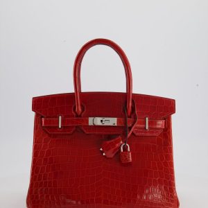 Hermès Birkin  30 Braise 95 Niloticus Crocodile Shiny 2010 N