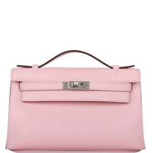 Hermès Kelly Pochette Rose Sakura 3Q Swift 2024 W