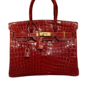 Hermès Birkin  30 Rouge H 55 Alligator Shiny 2005 I