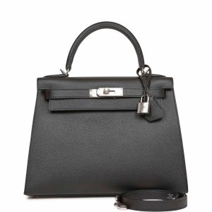 Hermès Kelly Sellier 28 Black 89 Epsom 2024 W
