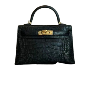 Hermès Kelly Sellier 20 Black 89 Alligator Matt 2021 Z
