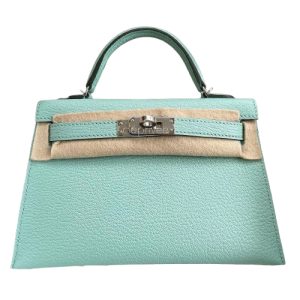 Hermès Kelly Verso 20 Blue Aqua 79, Blue Cobalt 7C Chevre Myzore 2020 Y