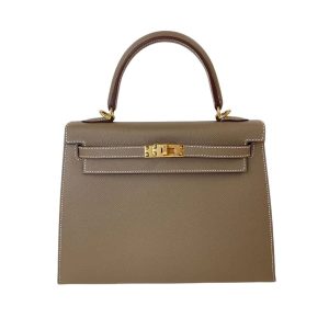 Hermès Kelly Sellier 25 Etoupe  18 Epsom 2024 W