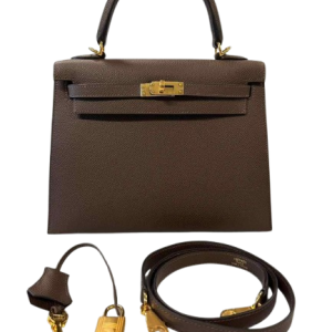 Hermès Kelly Sellier 25 Ecorce  4C Epsom 2024 W