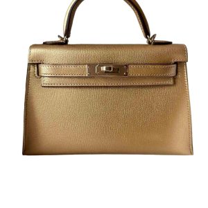 Hermès Kelly  20 Metallic Gold Chevre Myzore 2024 W
