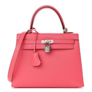 Hermès Kelly Sellier 25 Rose Azalee 8W Epsom 2019 D