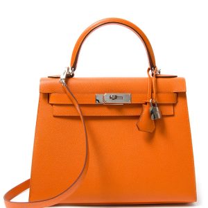Hermès Kelly Sellier 28 Orange H 93 Epsom 2019 D