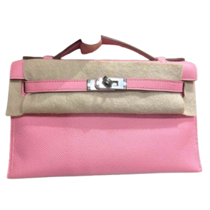 Hermès Kelly Pochette & Sellier Rose Confetti 1Q Epsom 2014 R