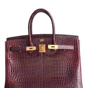 Hermès Birkin  35 Bordeaux  57 Porosus Crocodile Matt 2016 T