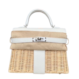 Hermès Kelly Picnic 20 White 01 Osier, Swift 2024 W