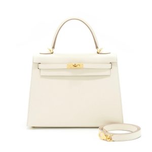 Hermès Kelly Sellier 25 Craie  10 Epsom 2017 A