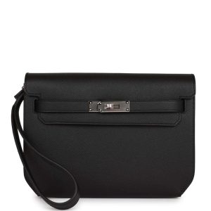 Hermès Kelly Depeche Black 89 Epsom 2023 B