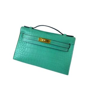 Hermès Kelly Pochette Vert Comics 0Z Alligator Matt 2024 W