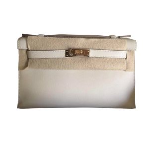 Hermès Kelly Pochette Craie  10 Swift 2021 Z