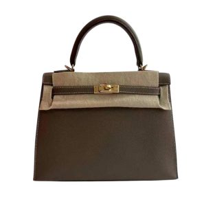 Hermès Kelly Sellier 25 Etoupe  18 Epsom 2021 Z
