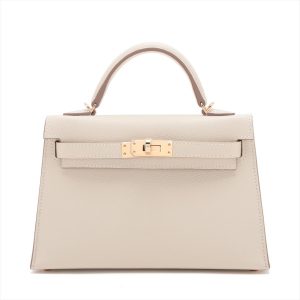 Hermès Kelly Sellier 20 Gris Pearl 80 Epsom 2024 W