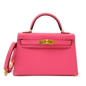 Hermès Kelly Sellier 20 Rose Azalee 8W Epsom 2018 C