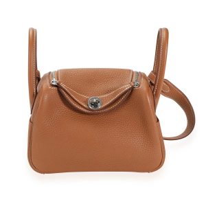 Hermès Lindy  Mini Gold 37 Clemence 2024 W