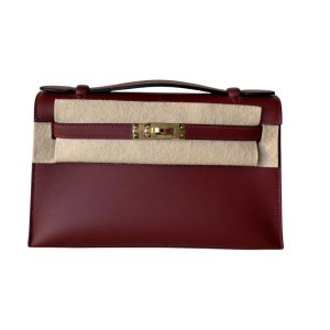 Hermès Kelly Pochette Rouge H 55 Swift 2024 W