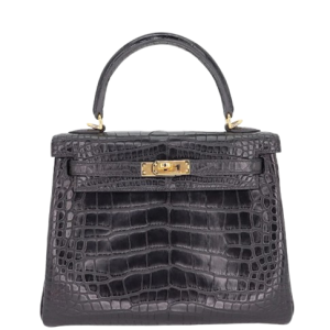 Hermès Kelly  25 Black 89 Alligator Matt 2023 B