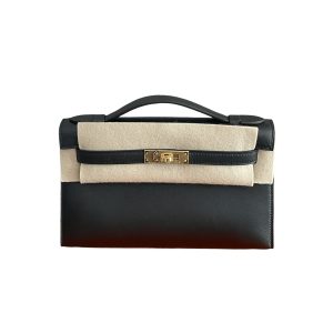 Hermès Kelly Pochette Black 89 Swift 2024 W