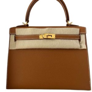 Hermès Kelly Sellier 25 Gold 37 Epsom 2019 D