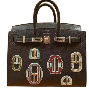 Hermès Birkin Bouclerie Moderne Casaque 20 Black 89 Chevre Myzore 2024 W