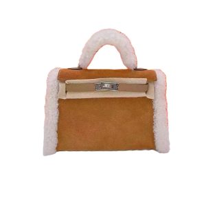 Hermès Kelly Teddy 20 Alezan 3G, Chai 0M, Ecru Grizzly, Swift 2024 W