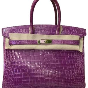 Hermès Birkin  35 Violet 96 Porosus Crocodile Shiny 2011