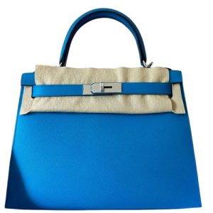 Hermès Kelly Sellier 28 Blue Zanzibar  B3 Epsom 2024 W