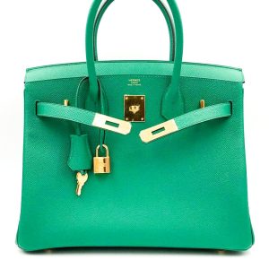 Hermès Birkin  30 Vert Vertigo U4 Epsom 2018 C
