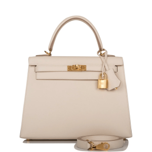 Hermès Kelly Sellier 25 Craie  10 Epsom 2024 W