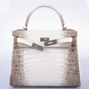 Hermès Kelly Himalaya 28 White 01 Niloticus Crocodile Matt 2021 Z