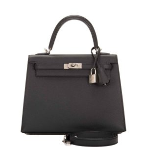 Hermès Kelly Sellier 25 Black 89 Epsom 2024 W